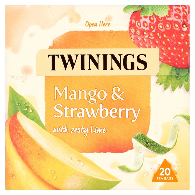 Twinings mango and strawberry fruit tea bags 20 count (British brand)