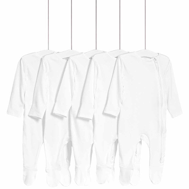 M&S baby sleepsuit white 6-9 months, imported from the UK