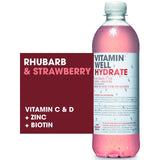 Vitamin Well rhubarb and strawberry flavoured vitamin water 500ml (British brand)