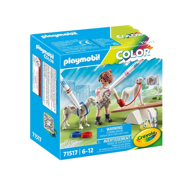 Playmobil Color Dog Training playset, imported from the UK