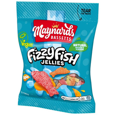 Maynards Bassetts Fizzes Fiskejelliesøtsaker 130g