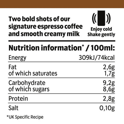 Starbucks Doubleshot Espresso Eiskaffeegetränk 4 x 200ml