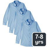 M&S boys school shirts blue 7-8 years, imported from the UK