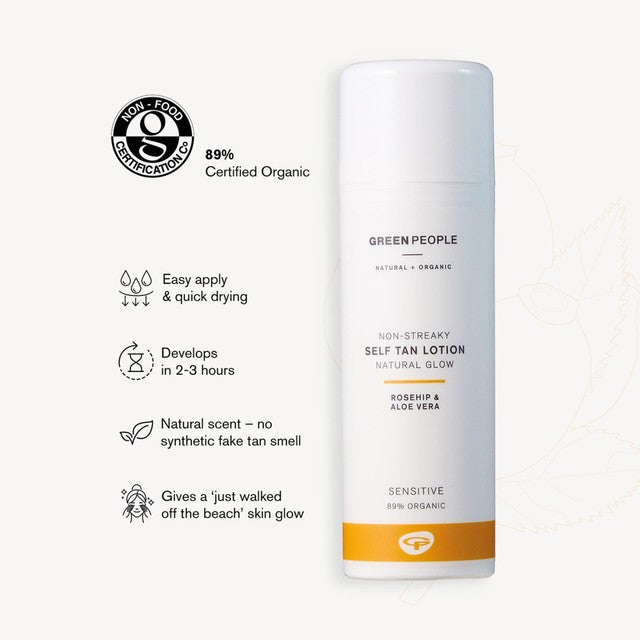 Green People organic self tan lotion vegan 150ml, UK version