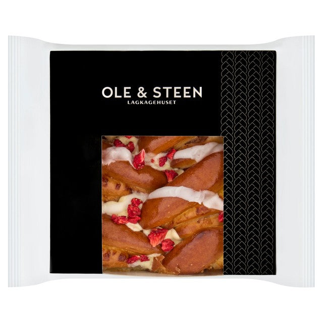 Ole & Steen strawberry and white chocolate pastry slice, imported from the UK
