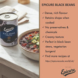 Epicure black beans 400g - British product