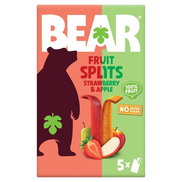 Bear fruit bars strawberry and apple 5 x 20g - British product