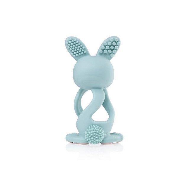 Brush-Baby Bobbie Bunny Teether Toy Eucalyptus Green - British product