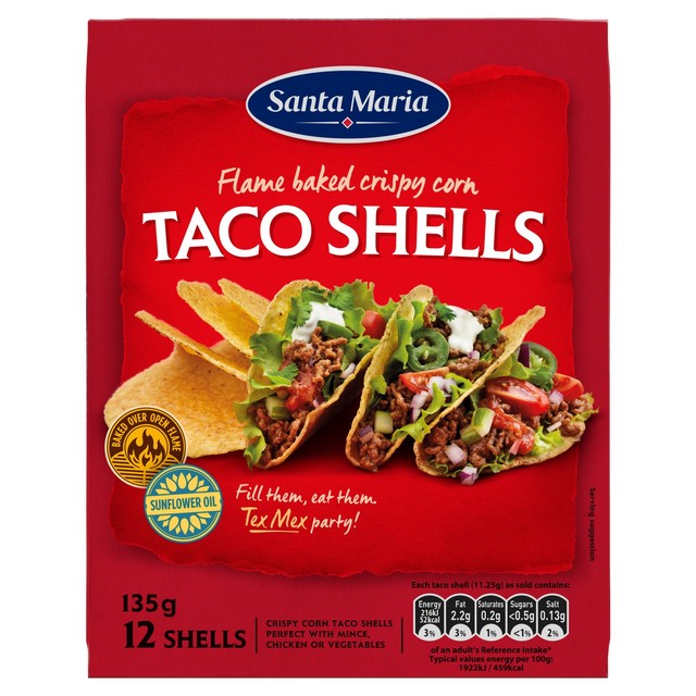 Santa Maria taco shells corn flour 135g (British brand)