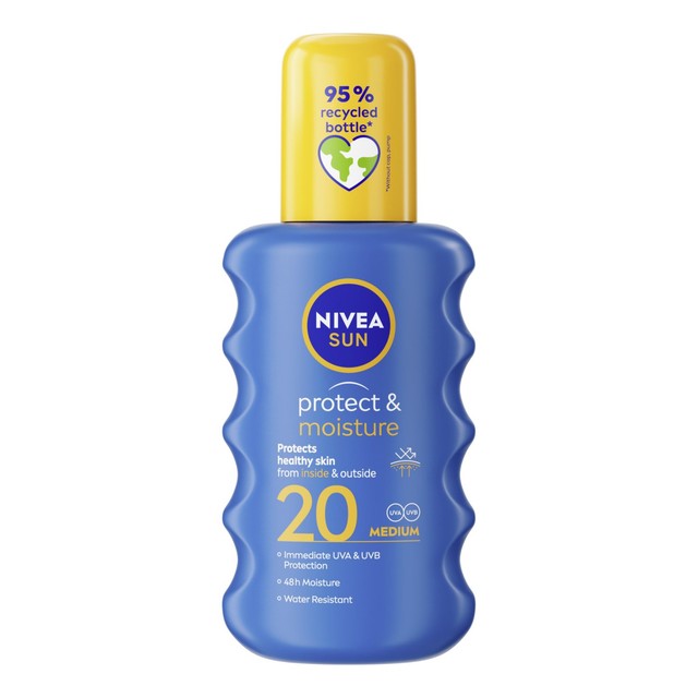 Nivea SPF 20 Sun Lotion Spray 200ml, imported from the UK