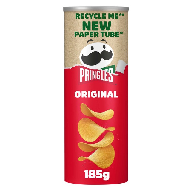 Pringles Original sharing crisps 185g, imported from the UK