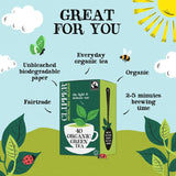 Clipper Organic Fairtrade Green Tea 40 Bags - British product