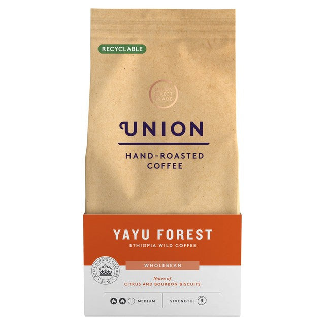Union Hand-Roasted Yayu Wild Forest Ethiopia wholebean coffee 200g (British brand)