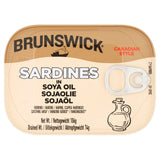 Brunswick canned sardines soya oil 106g - British product