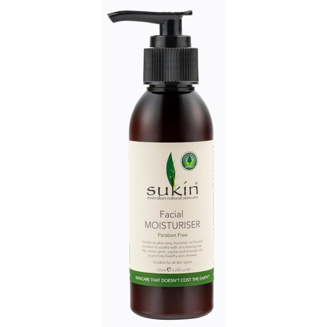 Sukin Natural Hydrating Facial Moisturiser Pump 125ml (Australian brand)