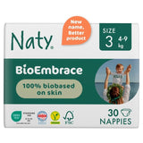 Naty BioEmbrace eco-friendly nappies Size 3 (4-9kg), imported from the UK