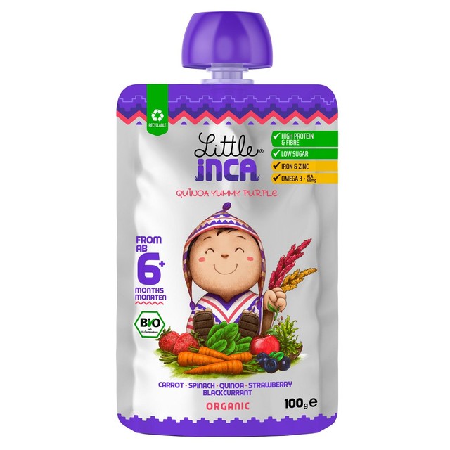 Little Inca organic baby puree pouch 100g, UK version