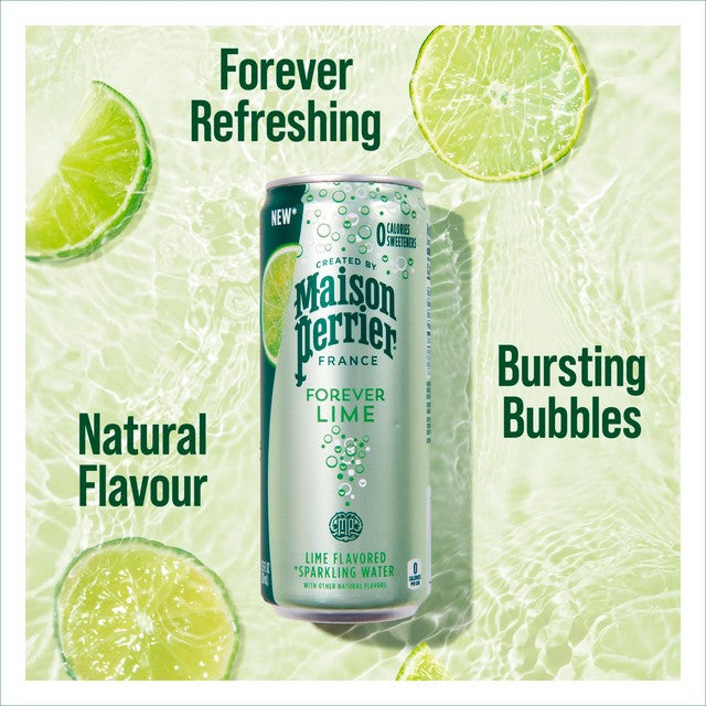 Maison Perrier Forever Lime sparkling water multipack, imported from the UK