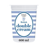 Crème double britannique M&S en pot de 600 ml, importée du Royaume-Uni