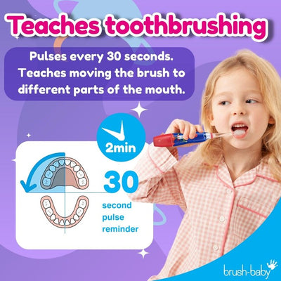 Brush-Baby KidzSonic Rocket Electric Toothbrush for Kids Ages 3+