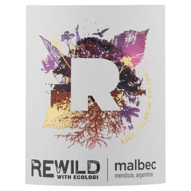 Rewild Malbec red wine 75cl, imported from the UK