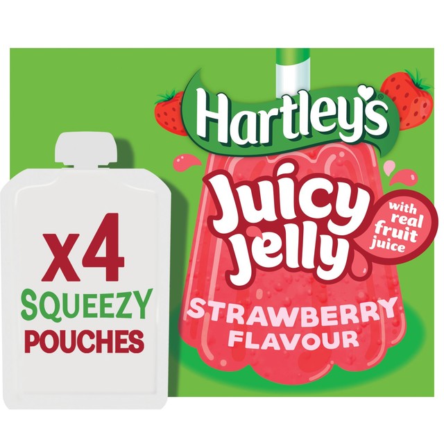 Hartley's strawberry jelly pouches - British product