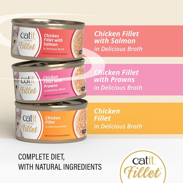 Catit chicken fillet variety pack cat food (British brand)
