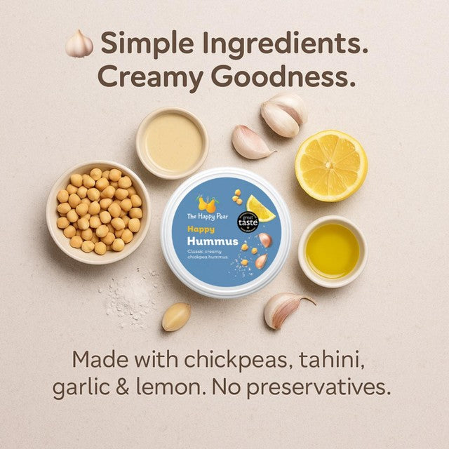 The Happy Pear Happy Hummus creamy chickpea dip 150g, UK version