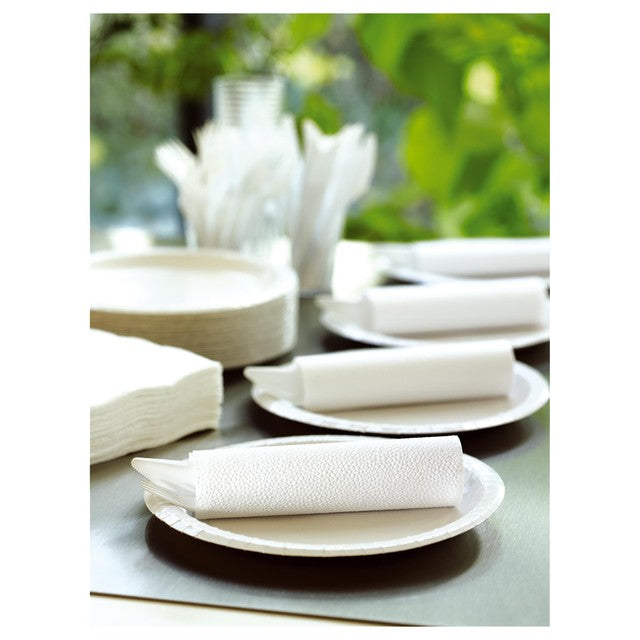 Duni white coated paper plates 22cm 50 pack (British brand)