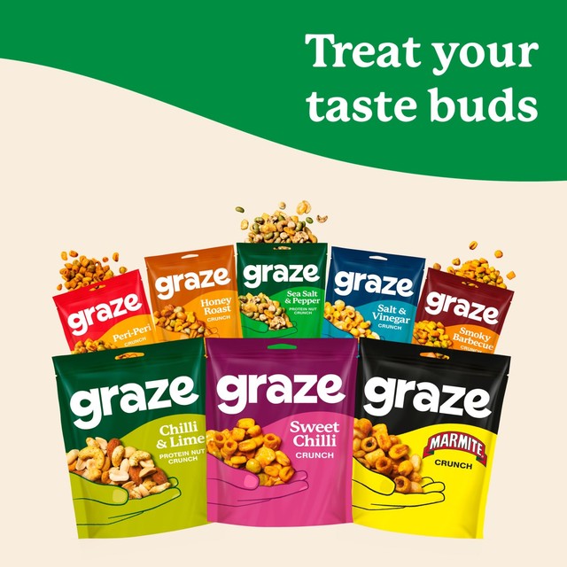 Graze sea salt and pepper protein nut and veg snack 100g, UK version