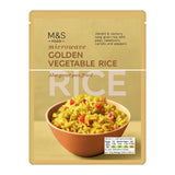 M&S microwave golden vegetable rice, imported from the UK