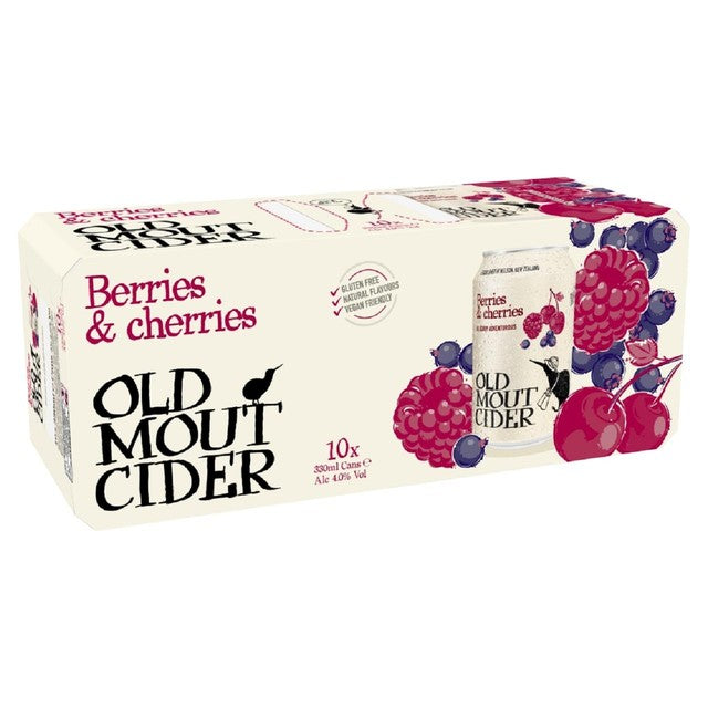 Old Mout Cider Berries & Cherries 10x330ml, imported from the UK