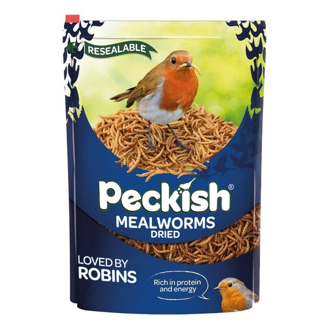 Peckish mealworms for wild birds 500g, imported from the UK