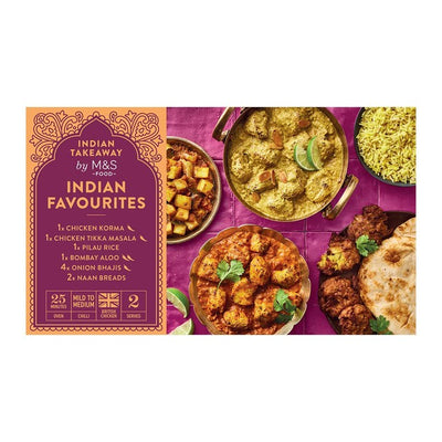 M&S M&S Indian Favourites Takeaway Box Kit Repas Indien 1,39kg - Acheter en ligne chez McGrocer