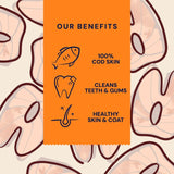 Pooch & Mutt long-lasting fish hide chews 90g, imported from the UK