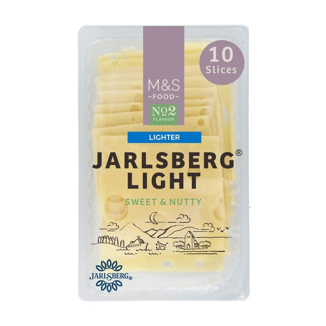 M&S Jarlsberg Light cheese slices 200g, imported from the UK