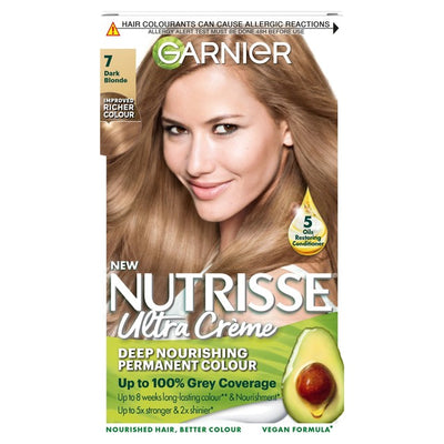 M&S Garnier Nutrisse Almond 7 Dark Blonde Permanent Hair Dye- Buy online at McGrocer