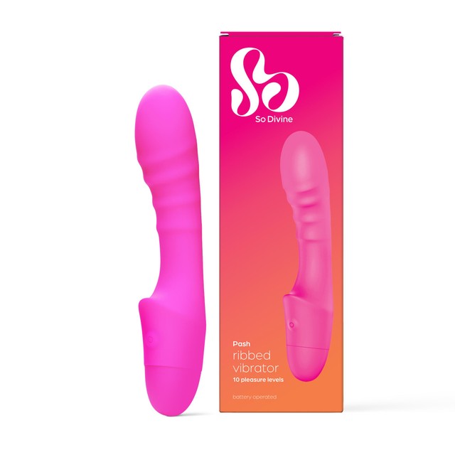 So Divine Pash ribbed vibrator pink (British brand)