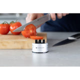 MasterClass knife sharpener in silver, gift boxed, 6x6x7 cm, imported from the UK