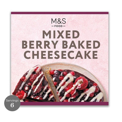 تشيز كيك مخبوز بالتوت المشكل من M&S مجمد 626 جرام