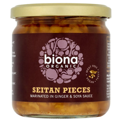 M&S Biona Organic Seitan Pieces Marinated in Ginger & Soya Sauce Meat Free 350g- Buy online at McGrocer