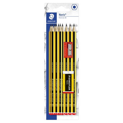 Set de crayons HB Noris Staedtler avec gomme et taille-crayon Lot de 10