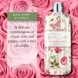 Baylis & Harding Royale Garden Rose, Poppy & Vanilla body wash 500ml - British product
