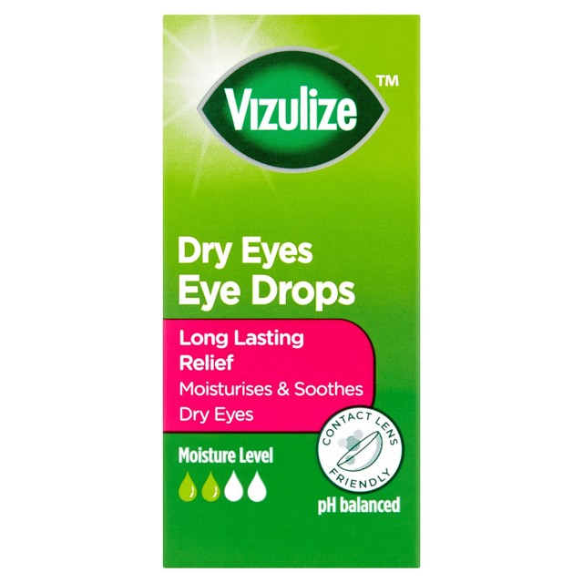 Vizulize Dry Eyes Eye Drops 10ml (British brand)