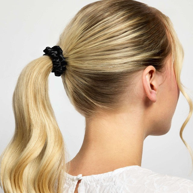 VH2 black satin scrunchies 5-pack (British brand)