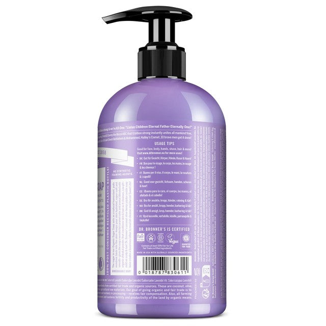 Dr. Bronner lavender pump soap 710ml - British product
