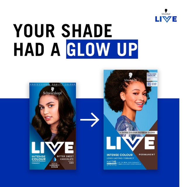 Schwarzkopf Bitter Sweet Chocolate hair dye kit (British brand)