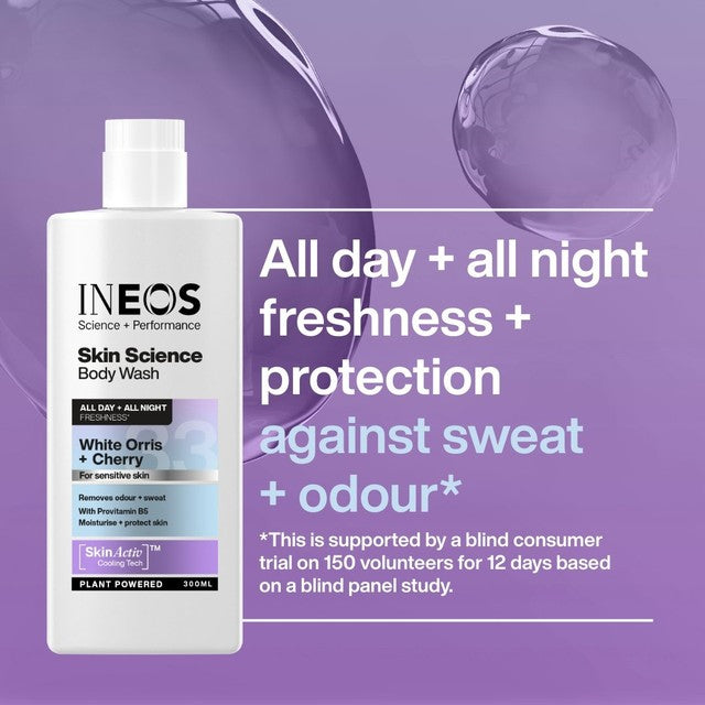 INEOS Body Wash White Orris & Cherry 300ml, UK version