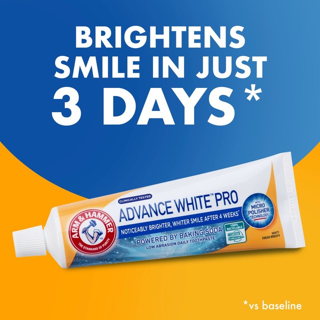 Arm & Hammer Advance White Pro toothpaste, UK version