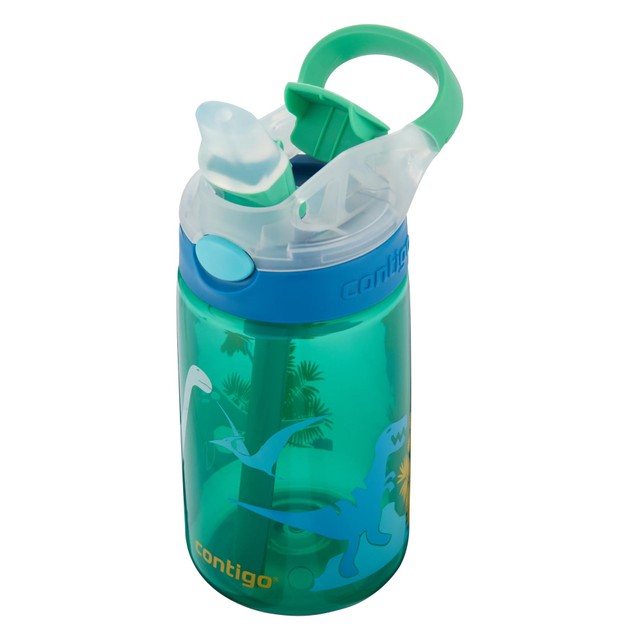 Contigo Gizmo Sip Green Dinosaur Kids Water Bottle - British product